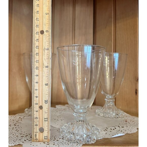 Vintage Imperial Candlewick Boopie Goblet Set Of 3 Clear Glasses Tumbler Wine Gl - Picture 2 of 4
